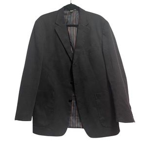 Johnston & Murphy Black Grey Blazer Size L